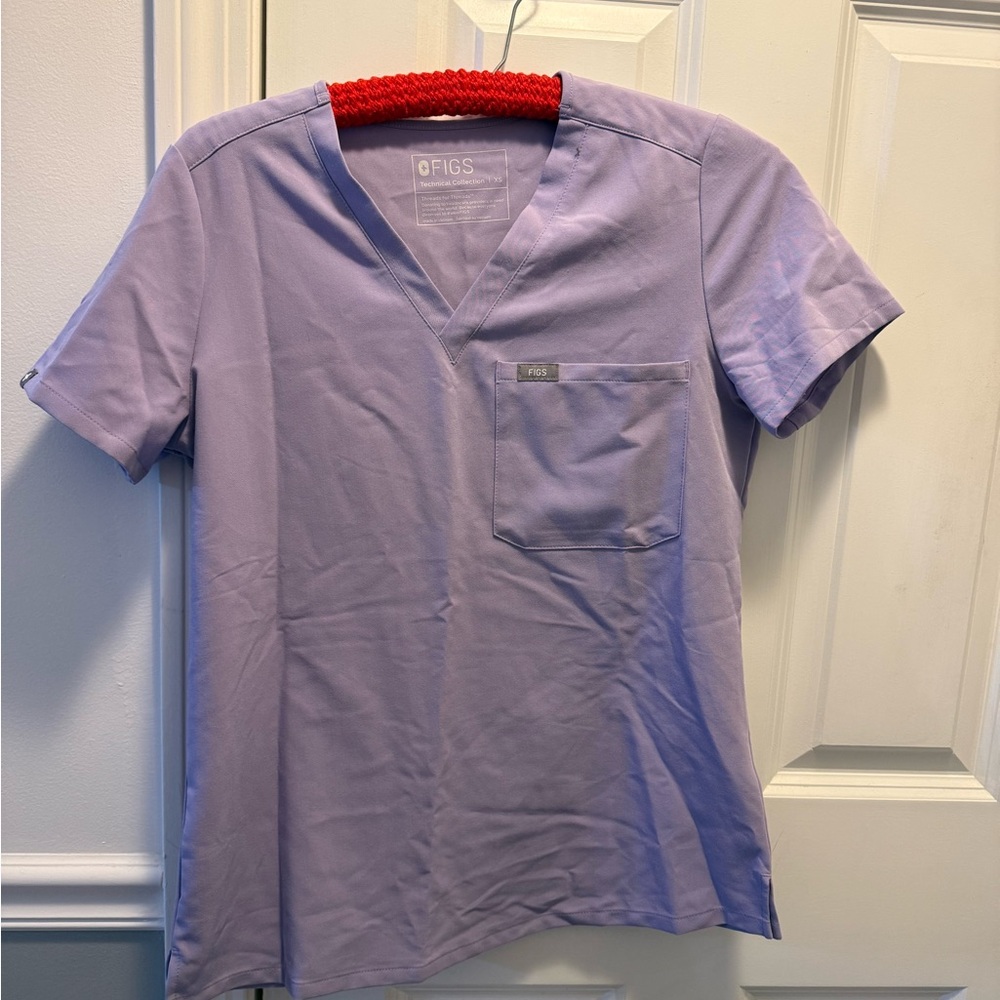 Figs Lavender V-Neck Medical Top & Pants